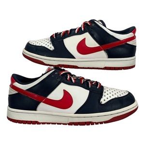 VERY RARE Vintage Olympics Nike Men’s Low Top Dunks  - White/Black/Red